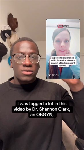 Joel Bervell, MD on Instagram: "Earlier this year, many of you tagged me in this video by Dr. Shannon Clark (@babiesafter35 ), and I had to include it in my video countdown this year. In the video, Dr. Clark shares a story from medical school that is both horrifying and, sadly, not surprising: a Black woman was intentionally given a fourth-degree tear during childbirth so a resident could practice stitching it. Without consent and without medical justification. Stories like this force us to conf