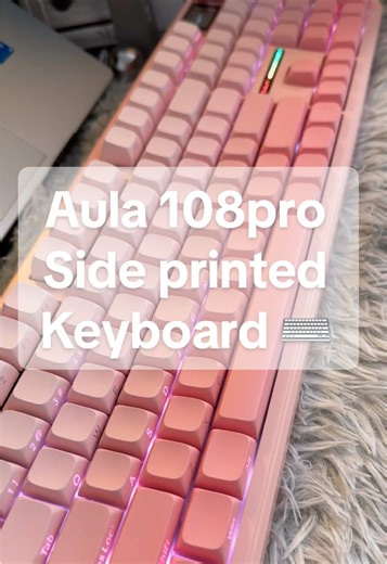 Pink keyboard ⌨️ #fyp #mechanicalkeyboard #gamingkeyboard #TikTokShop #aula