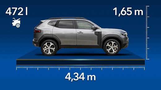 Dacia Duster 2024: dimensiones y maletero del nuevo SUV