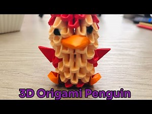 3D Origami Penguin – Easy Step-by-Step Tutorial