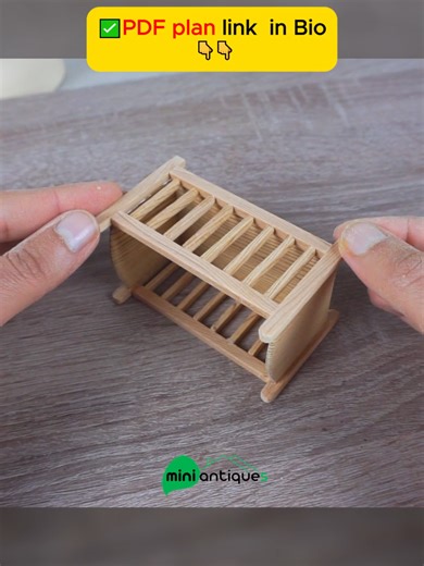 ✨ DIY Miniature Baby Crib – Handmade with Love ✨ I just finished crafting this adorable miniature baby crib, carefully built at 1:12 scale using cedar wood. Every tiny detail was shaped by hand to create a realistic and cozy piece for a dollhouse nursery. If you enjoy making miniature furniture, this project is a wonderful way to practice precision cutting, clean assembly, and delicate finishing. With patience and simple tools, you can create something truly special for your miniature world. Wou