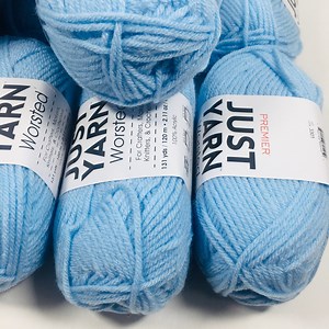 2 Rolls Premier Just Yarn Worsted Yarn ( 131 Yds & 2.11 Oz Each )sky Blue for Crafters, Makers, Knitters, Crocheters E3-131 - Etsy