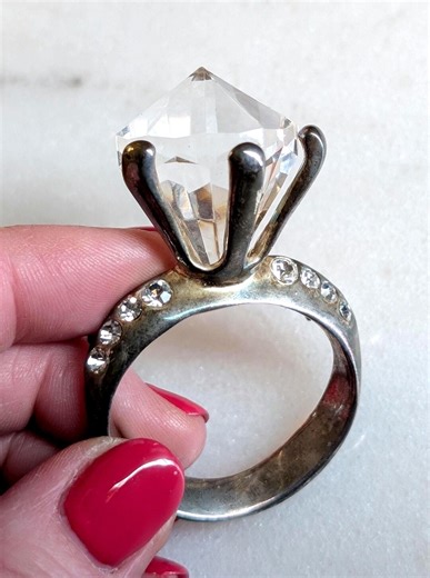 Vintage Costume Jewelry Engagement Wedding Ring Brooch Pin - Etsy