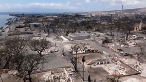 Drone footage shows aftermath of devastating Lahaina wildfires
