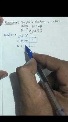 Boolean Algebra Minimization Using K-map (2 variable) 0️⃣1️⃣