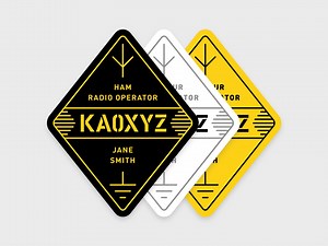 Ham Radio • Call Sign Sticker Pack • Personalized • Waterproof • Dishwasher-safe • Ideal for a Laptop, Handheld, Water Bottle, or Phone Case - Etsy