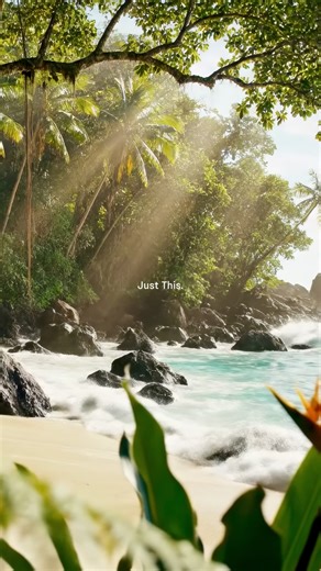 No noise. No rush. Just this. #relax #ocean #beachwaves #tropicalparadise #relaxing