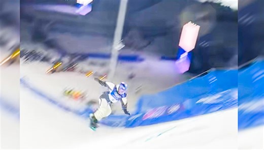 【スノーボード】 ミラノ・コルティナ冬季五輪 ビッグエア種目 荻原選手 練習映像2日目