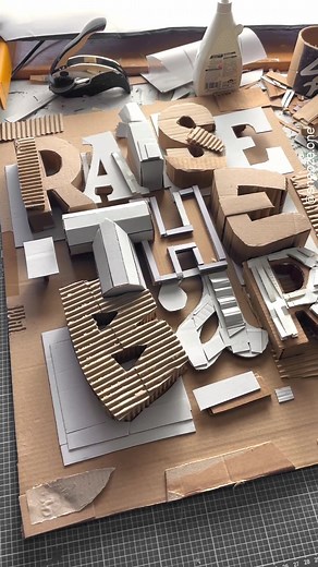 Cardboard Lettering Ideas and Crafts | DIY Drawing Inspiration