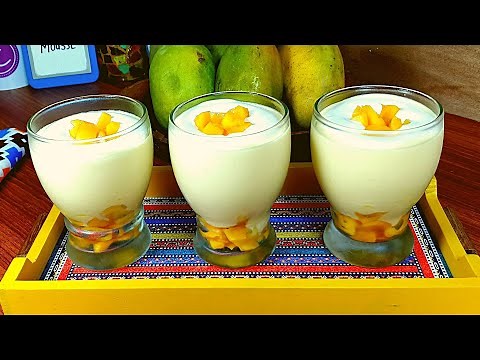 Only 3 Ingredient Mango Mousse Recipe In 15 Minutes| how to make mango mousse dessert without egg