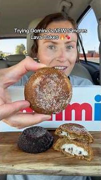 Trying Domino’s NEW S’mores Lava Cakes 🔥🍫 #dominos #dessert #smores #fastfood #newfood #foodreview