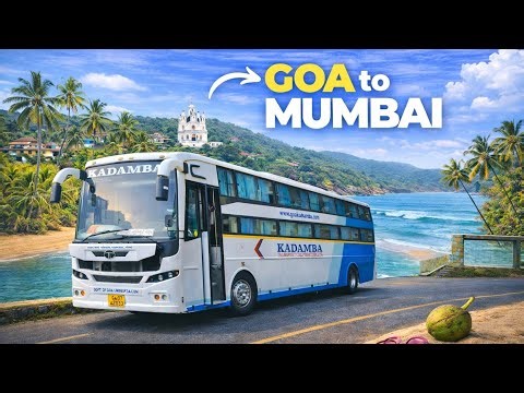 Goa to Mumbai 🚌 Kadamba AC Sleeper Bus | Via NH66 Konkan Highway | Full Journey