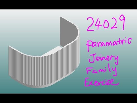 24029 - Parametric Joinery Family Exercise (Curved corner/Radial array)