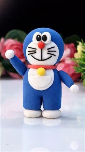 diy cutest mini doraemon😍 #doraemon #clay #craft # #art #viralshorts #shorts #foryou #cartoon #fyp