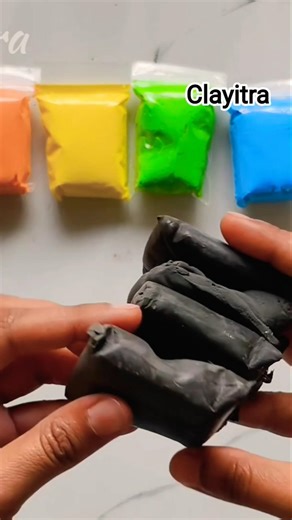 Mixing Black Clay with Colors 😍🌈 oddly satisfying #diy #tranding #viral #art #softclay #2026 #asmr