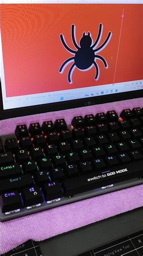 Typing a Spider into Existence #keyboard #typing #satisfying