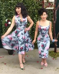 8.1K views · 412 reactions | Spring is in the air over here at PUG ! Checkout the new Edie & Jenna dress in blue floral on babes @wildtigerwoman & @misslilylaurent ❤️ Doris #pinupgirlclothing #coutureforeverybody #PUGEdieDress #PUGJennaDress | Pinup Girl Clothing | Facebook