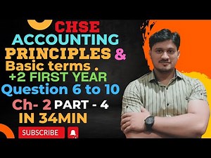 CHSE/ +2 1st Yr.COM. CH-2 ACCOUNTING PRINCIPLES TRANSACTION & BASIC TERMS PRACTICAL PROBLEM 6 TO 10