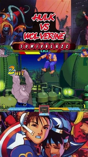 HULK destroys WOLVERINE in Marvel vs Capcom 🧟‍♂️🐺