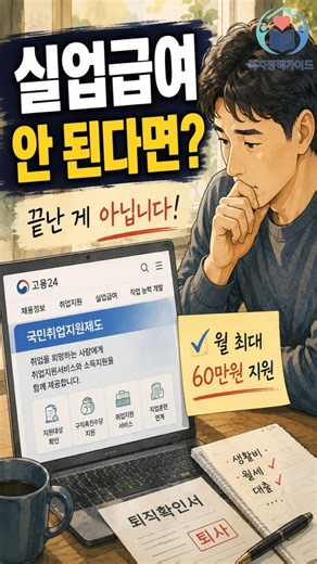 실업급여 안 된다고 끝난 줄 알았습니다. #실업급여 #국민취업지원제도 #구직촉진수당 #고용24 #실직