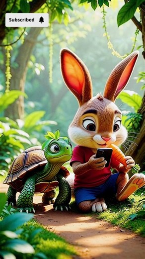 “Slow But Smart 🐢🔥 | Rabbit vs Turtle”#shorts #rabbit #turtle #kidsstories #ai #aishorts