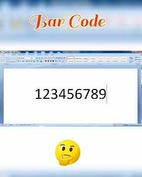 Bar code generate in ms word #barcode