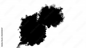 Abstract Ink splash spreads across the screen ink transition splatter blot spreading. ink splatter transition. ink brush stroke, fluid art black and white. Slide Show, Fade, Matte, Reveal splatter Stock Video