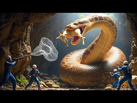 Fearless Crew Save Goat Family from Giant Python in Collapsed Cave