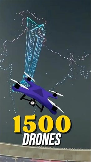 1500 Drones, 1 Click! How the T20 World Cup Drone Show Works 🚁✨ #Shorts