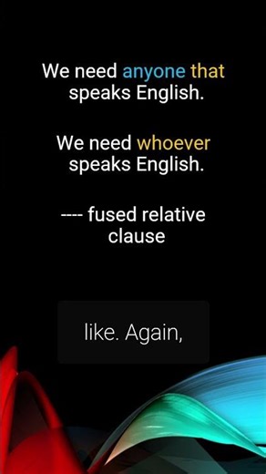 Relative Clause -- Fused Form #learnenglish #learngrammar #bbenglish