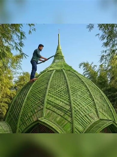 Amazing Bamboo Art & Architecture Skills! #viralshorts #youtubeshorts #tranding