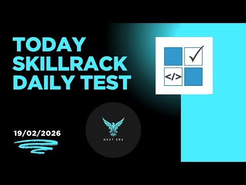 Today 19/02/2026 skillrack Daily test solution