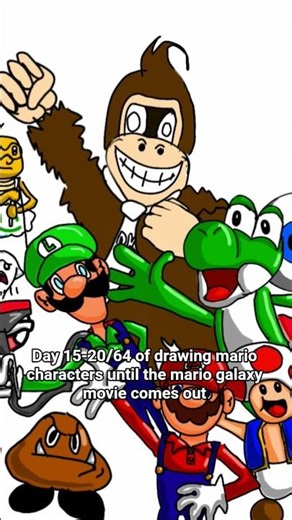 Day 15-20/64 of drawing mario characters until the mario galaxy movie comes out #mario