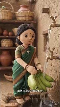 Miniature doll cooking Banana Chips 🍌#miniaturecooking #coooking #tinycooking #shorts #banana #chips