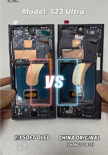 1:1 Soft OLED vs. Original Glass for Samsung S23 Ultra