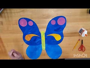 Eric Carle Inspired Painted Paper Butterfly Collage - 2nd and 3rd grade