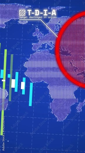 Vertical video: Bright plane entering left starting reticle, updating map, showing target and clear