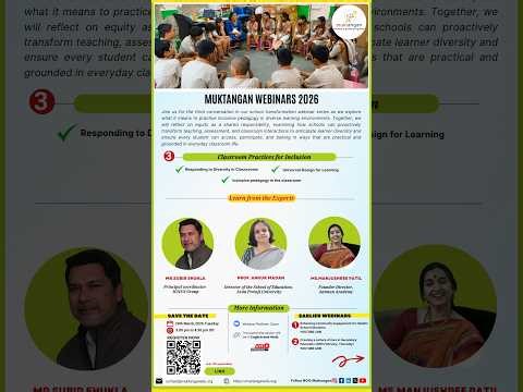 Muktangan Webinar 2026 | Classroom Practices for Inclusion