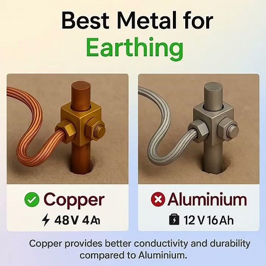 Best Metal for Earthing: Copper vs Aluminium | Electrical Safety Explained