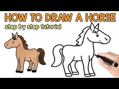 How to Draw a Horse - simple drawing tutorial