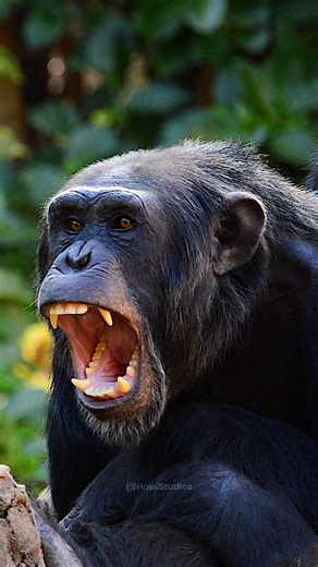 HAWI Studios on Instagram: "Chimpanzee Yawning showing fangs #chimpanzee #yawn #monkey #fangs #sleepy #nature #wildlife HA65002"