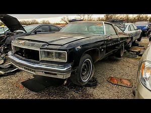 Rare sight in the yard. Glass House 1976 Caprice Landau Donk Junkyard Find