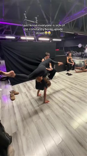 Like girl sit down | upside down