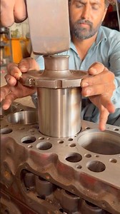 Perfect Hammering Technique for Cylinder Liner Installation #automobile #shorts #mechaniclife #fyp
