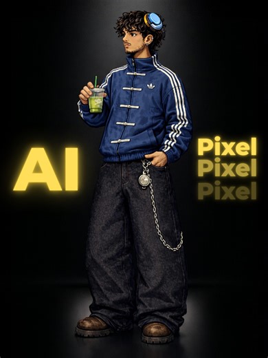 Follow me then comment “FLEX” and I’ll DM you the exact prompt to create your own pixelated character ⚡ Here’s exactly how to do it 👇 1️⃣ Open ChatGPT (you need GPT-5) 2️⃣ Upload a clear photo of yourself — full body works best 3️⃣ Paste the prompt I’ll send you 4️⃣ Wait a few seconds 5️⃣ Download your pixel character as a PNG with a transparent background Now you can copy and paste your pixel self into any photo you want. What makes this so good: ✅ Keeps your exact outfit, hairstyle, and acces