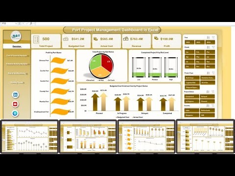 Port Project Management Dashboard in Excel