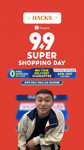 Besties, here are 9 hacks na pwede niyong magamit sa paparating na #Shopee99SuperShoppingDay 🧡 #ShopeeOnTimeDeliveryGuarantee #ShopeeStyles #ShopeeFreeShipping #AngDaliDaliSaShopee #ShopeePH