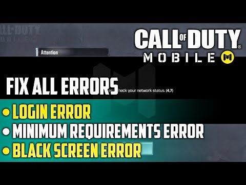 Call of Duty Mobile Fix All Errors | 100% Working All Problem Fixed