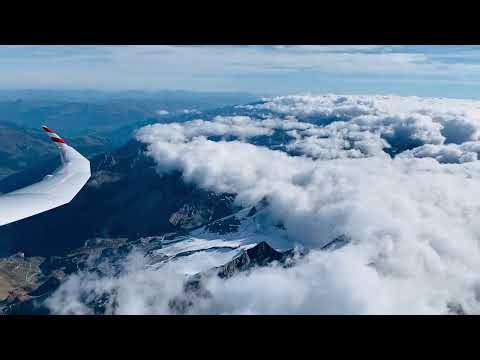 Wave Flight Over The Alps | Stunning Glider Flight Above Stubai Mountains