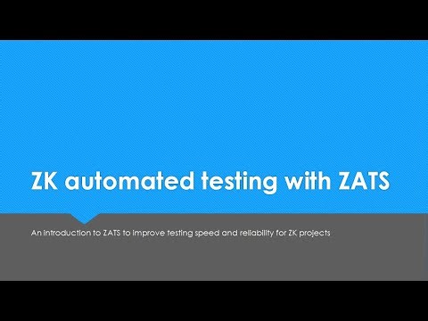 ZK Automated Testing Using ZATS